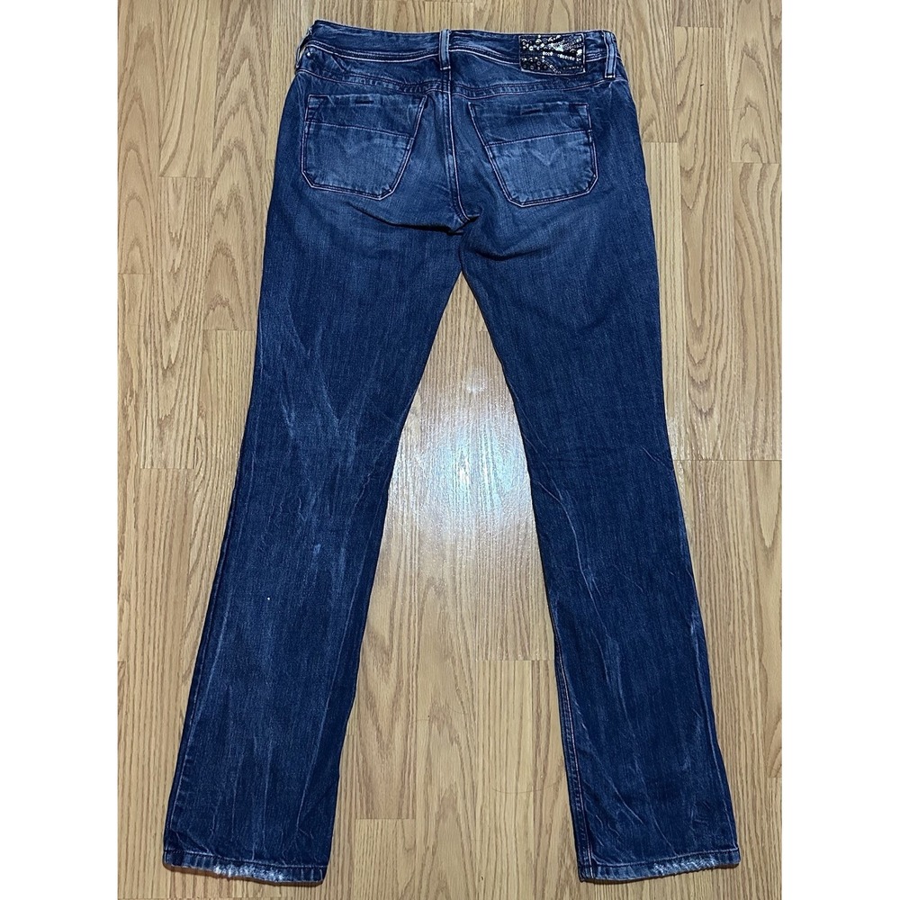 DIESEL Jeans Women's LOWKY 008B9 Low Rise Straight Distressed W24 L30 (32x31.5) - Picture 3 of 14